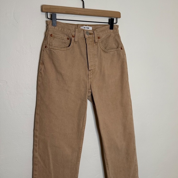 RE/DONE Original 70s Stove Pipe in Washed Khaki - Picture 7 of 9